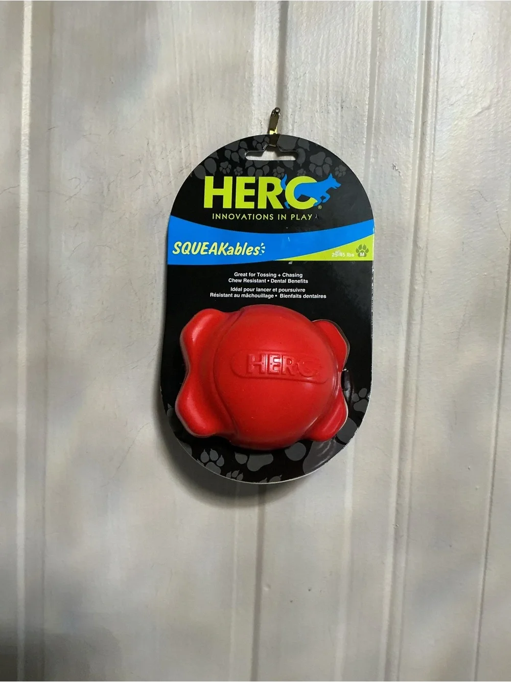 Brand New Caitec Hero Squeakables Widget Disc Floatable Red 3”
